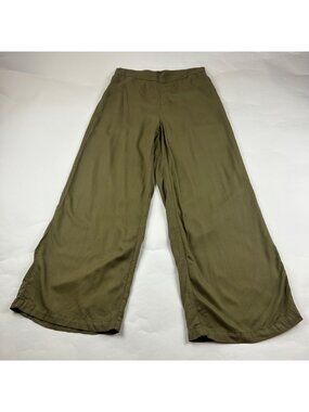 Old Navy Kombu Green Challis Playa Wide Leg Summer Trouser M